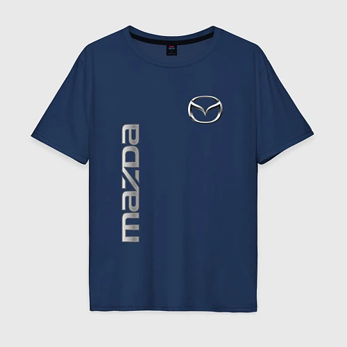 Мужская футболка оверсайз Mazda Style / Тёмно-синий – фото 1