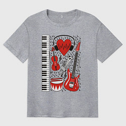 Мужская футболка оверсайз Истинный меломан