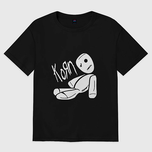 Мужская футболка оверсайз Korn Toy / Черный – фото 1