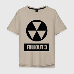 Футболка оверсайз мужская Fallout 3, цвет: миндальный
