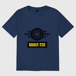 Футболка оверсайз мужская Vault-tec, цвет: тёмно-синий