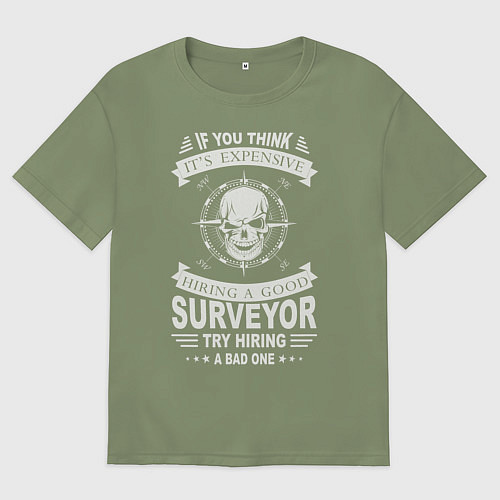 Мужская футболка оверсайз It's Expensive Surveyor / Авокадо – фото 1