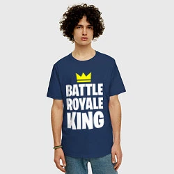 Футболка оверсайз мужская Battle Royale King, цвет: тёмно-синий — фото 2
