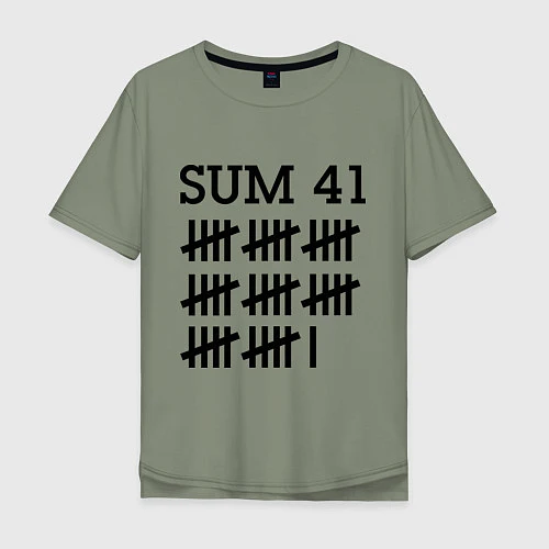 Мужская футболка оверсайз Sum 41: Days / Авокадо – фото 1