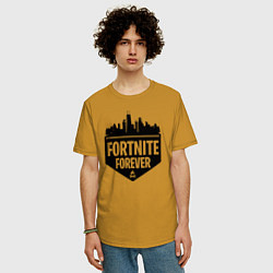 Футболка оверсайз мужская Fortnite Forever, цвет: горчичный — фото 2