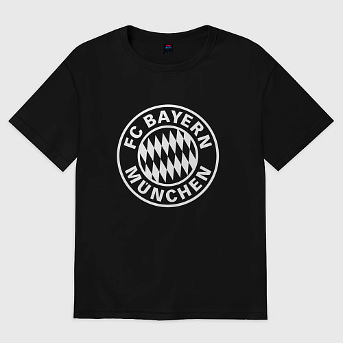 Мужская футболка оверсайз FC Bayern Munchen / Черный – фото 1