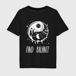 Футболка оверсайз мужская Find Balance, цвет: черный
