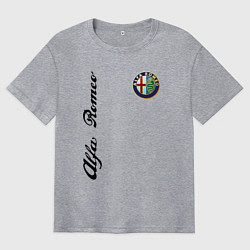 Футболка оверсайз мужская Alfa Romeo Automobiles S p A, цвет: меланж