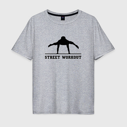 Мужская футболка оверсайз Street workout v / Меланж – фото 1