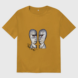 Футболка оверсайз мужская Pink Floyd, цвет: горчичный