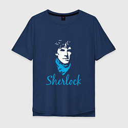 Футболка оверсайз мужская Sherlock, цвет: тёмно-синий