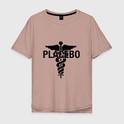Футболка оверсайз мужская Placebo, цвет: пыльно-розовый