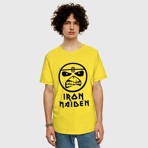 Мужская футболка оверсайз Iron Maiden / Желтый – фото 3