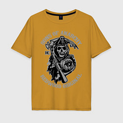 Футболка оверсайз мужская Sons of Anarchy: Redwood Original, цвет: горчичный