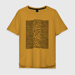 Футболка оверсайз мужская Unknown Pleasures, цвет: горчичный