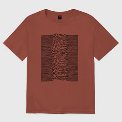 Футболка оверсайз мужская Unknown Pleasures, цвет: кирпичный