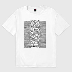 Футболка оверсайз мужская Unknown Pleasures, цвет: белый