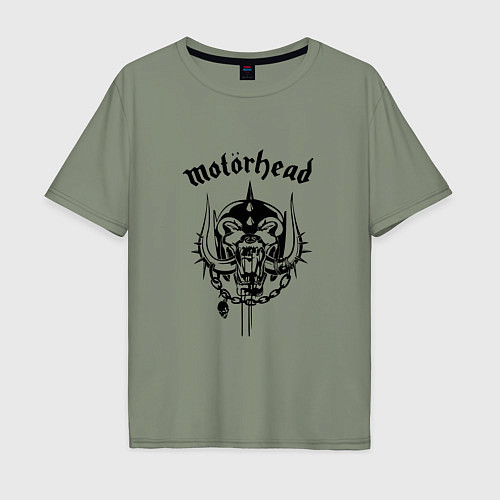 Мужская футболка оверсайз Motrhead: Black Devil / Авокадо – фото 1