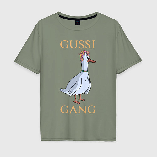 Мужская футболка оверсайз GUSSI GANG / Авокадо – фото 1