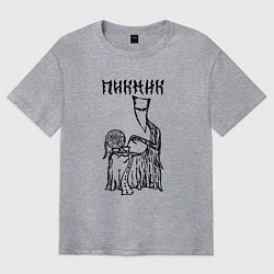 Футболка оверсайз мужская Пикник, цвет: меланж