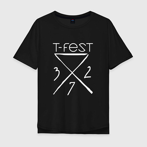 Мужская футболка оверсайз T-Fest 327 / Черный – фото 1