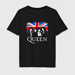 Футболка оверсайз мужская Queen UK, цвет: черный