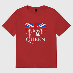 Футболка оверсайз мужская Queen UK, цвет: красный