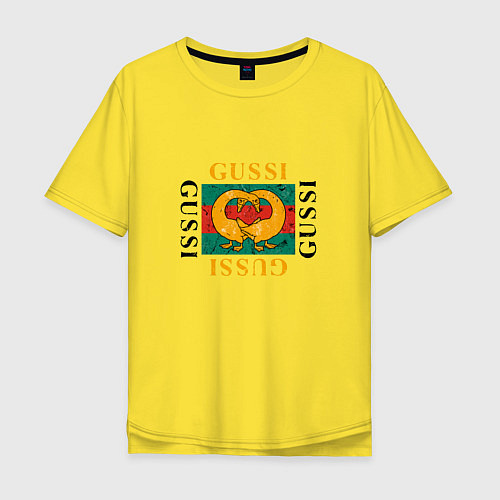 Мужская футболка оверсайз GUSSI Love / Желтый – фото 1
