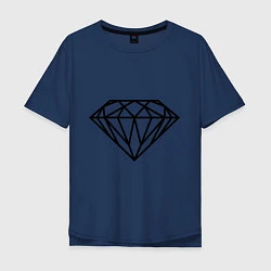 Футболка оверсайз мужская SWAG Diamond, цвет: тёмно-синий