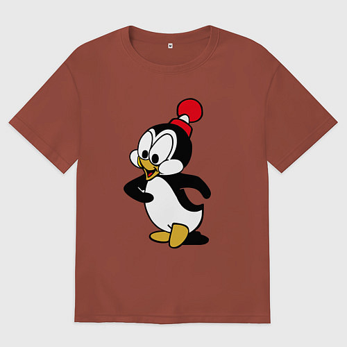 Мужская футболка оверсайз Чилли Вилли / Кирпичный – фото 1