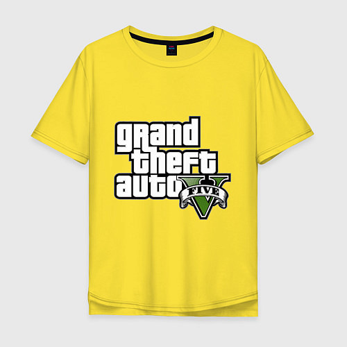 Мужская футболка оверсайз GTA Five / Желтый – фото 1