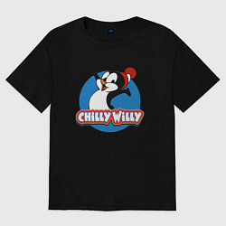 Футболка оверсайз мужская Chilly Willy, цвет: черный