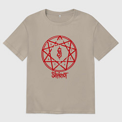 Мужская футболка оверсайз Slipknot Penragram