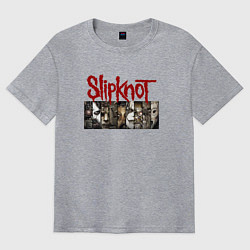 Футболка оверсайз мужская Slipknot Faces, цвет: меланж