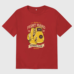 Футболка оверсайз мужская Fight Hard 1901, цвет: красный