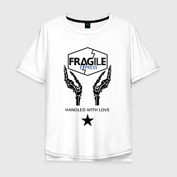 Футболка оверсайз мужская Fragile Express, цвет: белый