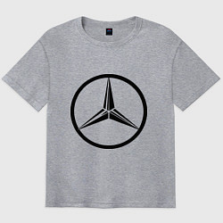 Футболка оверсайз мужская Mercedes-Benz logo, цвет: меланж