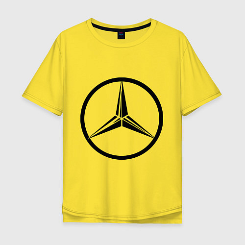 Мужская футболка оверсайз Mercedes-Benz logo / Желтый – фото 1