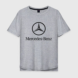 Футболка оверсайз мужская Logo Mercedes-Benz, цвет: меланж