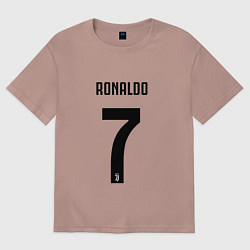 Футболка оверсайз мужская RONALDO 7, цвет: пыльно-розовый