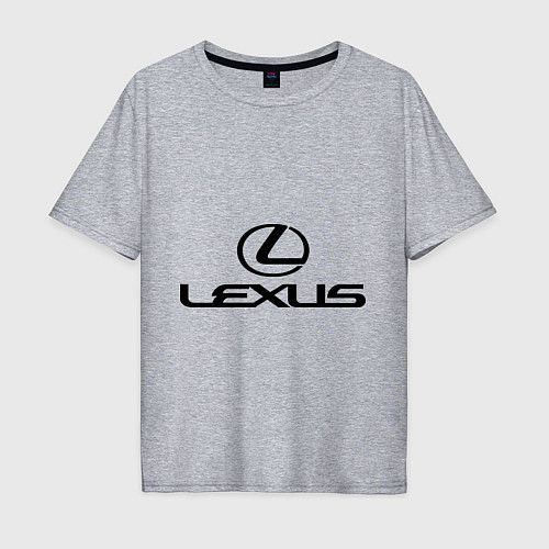 Мужская футболка оверсайз Lexus logo / Меланж – фото 1