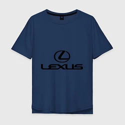 Футболка оверсайз мужская Lexus logo, цвет: тёмно-синий