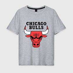 Футболка оверсайз мужская Chicago Bulls, цвет: меланж