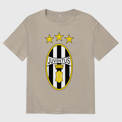 Футболка оверсайз мужская Ювентус, цвет: миндальный