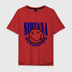 Футболка оверсайз мужская Nevermind Nirvana, цвет: красный
