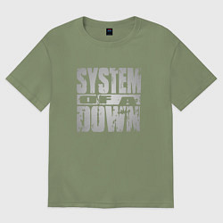 Футболка оверсайз мужская System of a Down, цвет: авокадо