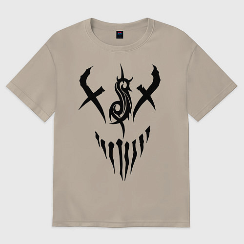 Мужская футболка оверсайз Slipknot Demon / Миндальный – фото 1