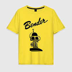 Футболка оверсайз мужская Bender monochrome, цвет: желтый