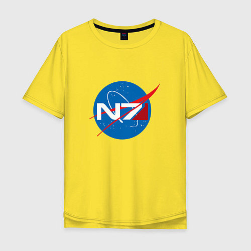 Мужская футболка оверсайз NASA N7 / Желтый – фото 1