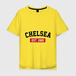 Футболка оверсайз мужская FC Chelsea Est. 1905, цвет: желтый
